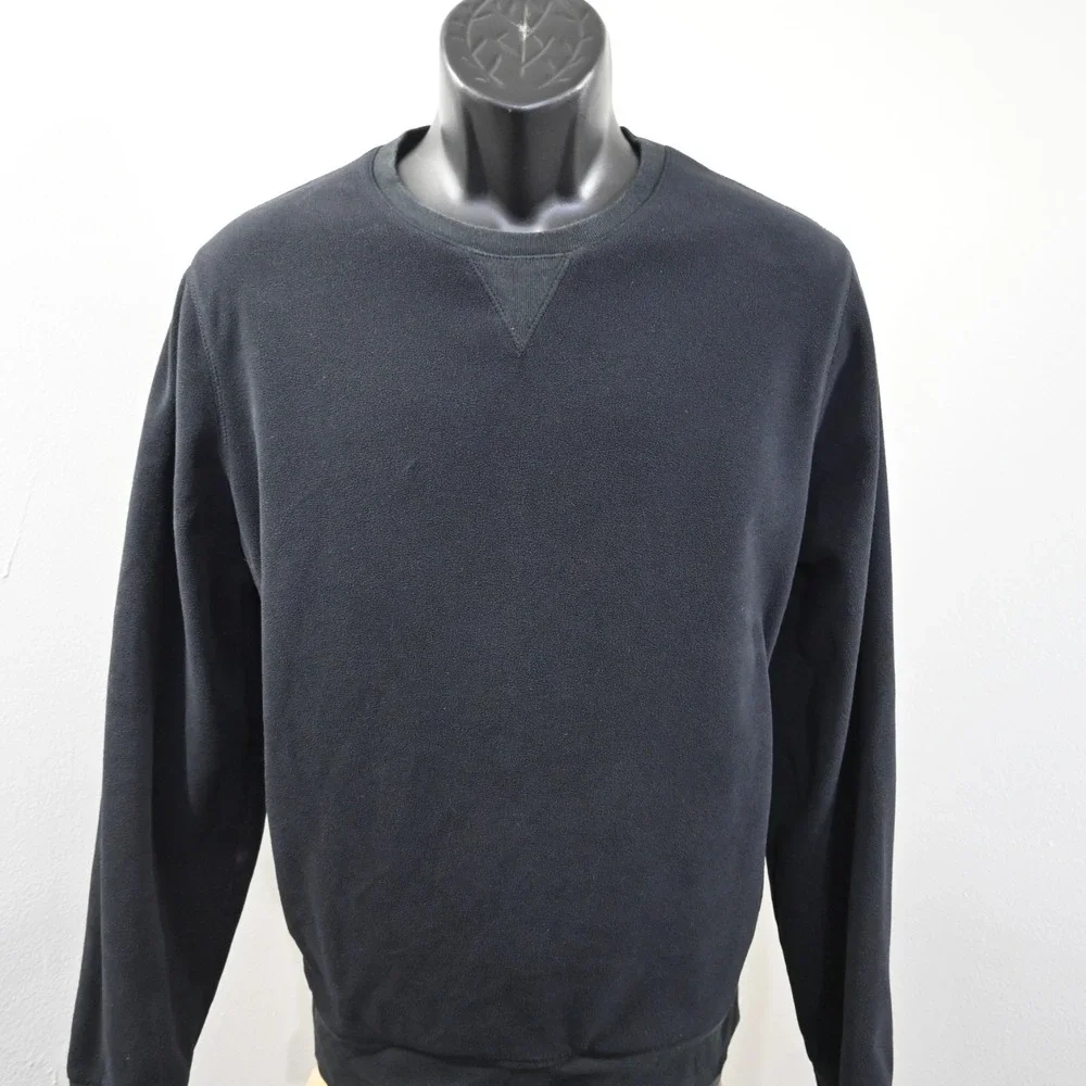 Banana Republic Ultrawarm‎ Fleece Sweatshirt Mens Size Large Black W/ Pockets
